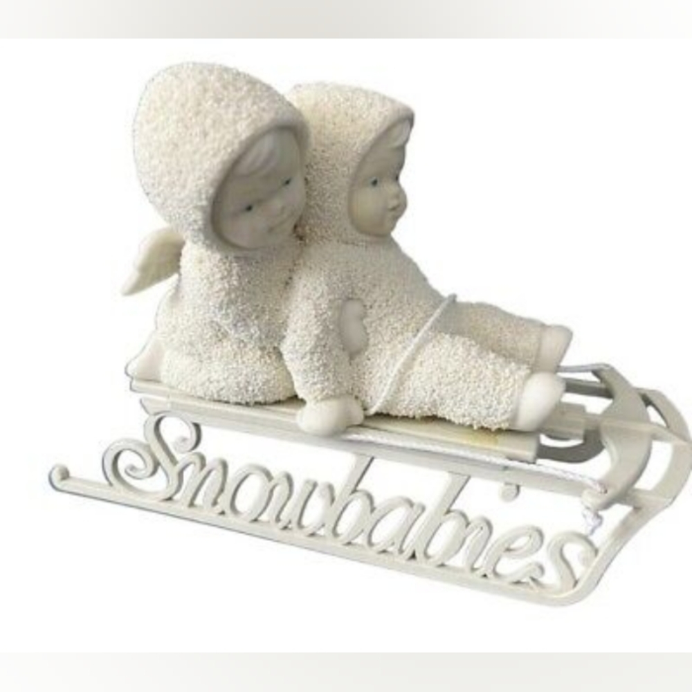 Department 56 Snowbabies - Baby on Sled